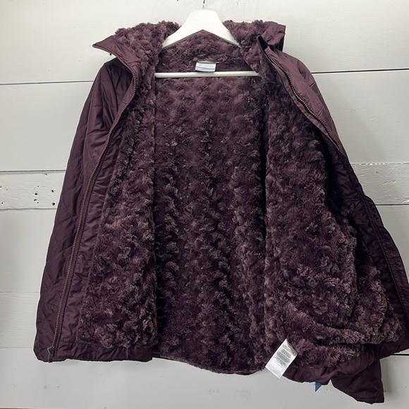 NWT Columbia Copper Crest II Hooded Jacket in Burgundy Size Large - Picture 7 of 8